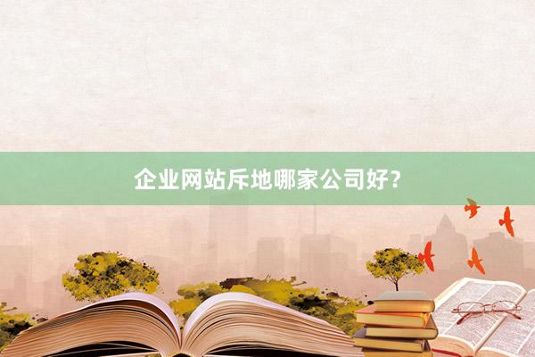 企业网站斥地哪家公司好？